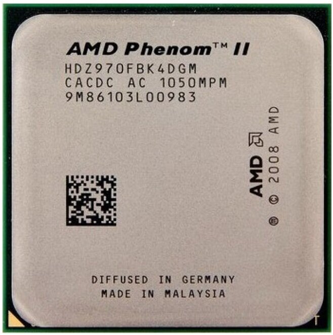 Процессор AMD Phenom II X4 Black Deneb 970 AM3,  4 x 3500 МГц, OEM