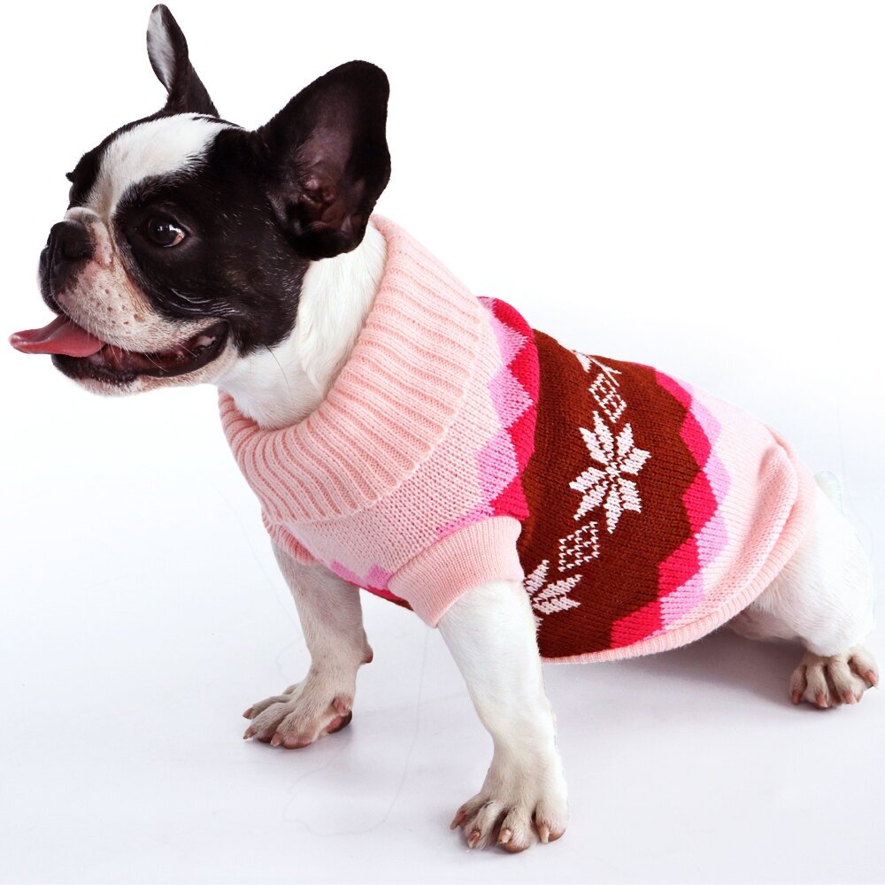 Свитер для собак мелких пород Arnydog Звездный градиент розовый L (28-30 см) - фотография № 6