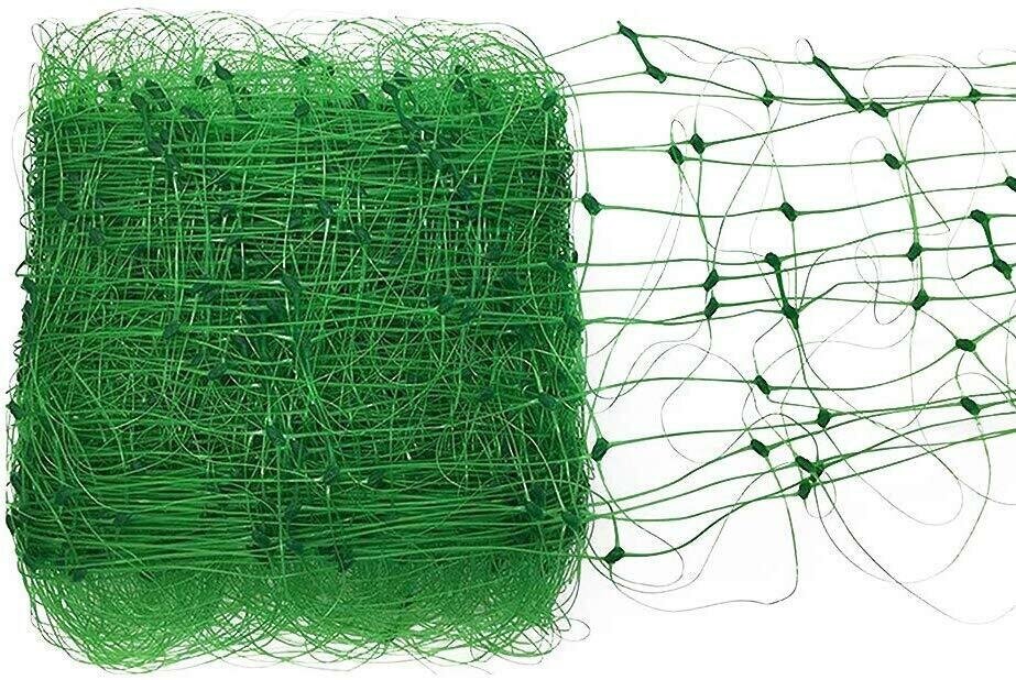Сетка шпалерная для огурцов, вьющихся растений, 2х10 м, ячейка 150 х 170 мм, цвет зеленый