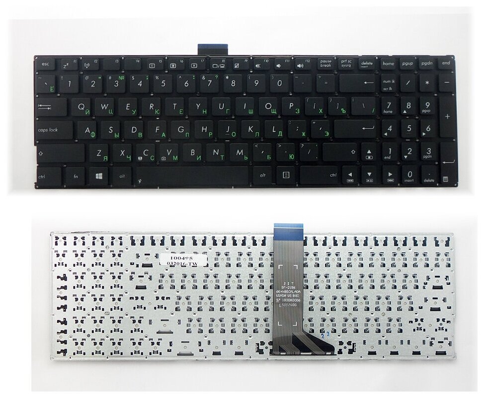 Клавиатура для ноутбука Asus X553 X553M X553MA X553S X553SA Series Плоский Enter Черная без рамки PN 0KNB0-6122FR0Q 9ZN8SBQQ0V 790₽