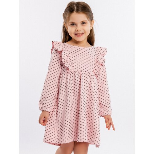 Платье YOULALA, размер 28 (92-98) 2-3 года, розовый, серый