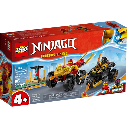 Конструктор LEGO Ninjago 71789 Kai and Ras's Car and Bike Battle, 103 дет. конструктор lego ninjago kai and ras s car and bike battle 71789 103 детали