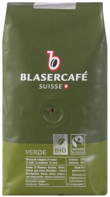 Кофе в зёрнах Blasercafe "Verde" BIO 250 гр.