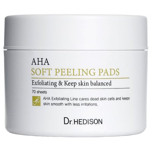 Dr. Hedison пилинг-диски для лица AHA Soft Peeling Pads, 135 г, 70 шт.