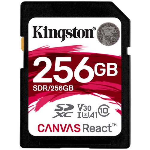Флеш карта SDXC 256Gb Class10 Kingston SDR2256GB Canvas React Plus wo adapter