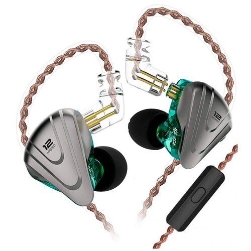 Наушники KZ Acoustics ZSX с микрофоном циан 6290₽