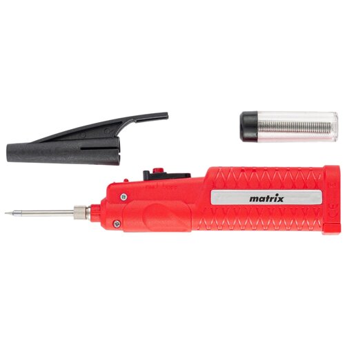 Паяльник беспроводной 45 В 8 Вт 350С припой 10 г работа от элементов питания 3хАА Matrix 56000₽