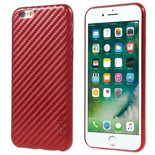 Чехол-накладка Artistic Carbon для iPhone 6 Plus / 6S Plus (красный) чехол для iphone 6 plus platina super slim 03мм carbon design черный