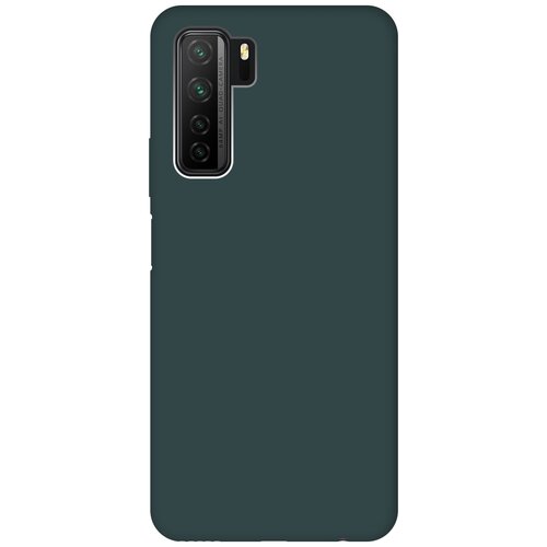 фото Чехол - накладка silky touch для huawei nova 7 se / honor 30s темно-зеленый gosso