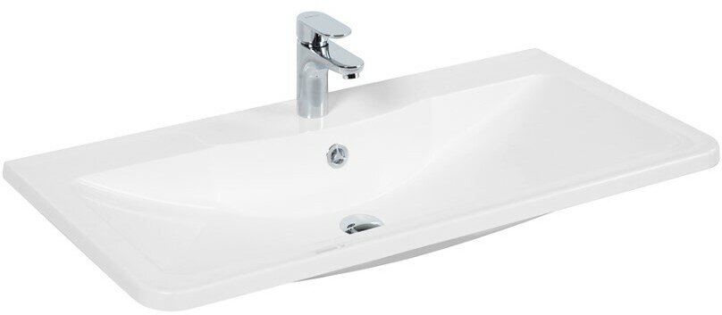 Раковина из литьевого мрамора BelBagno BB1200/455-LV-MR-ALR 1200х455х145 Полувстраиваемая/подвесная, цвет белый