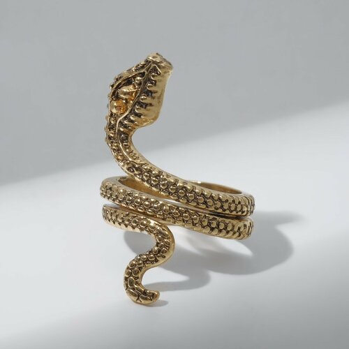 Кольцо, золотой aqua золотистый сотуар змея