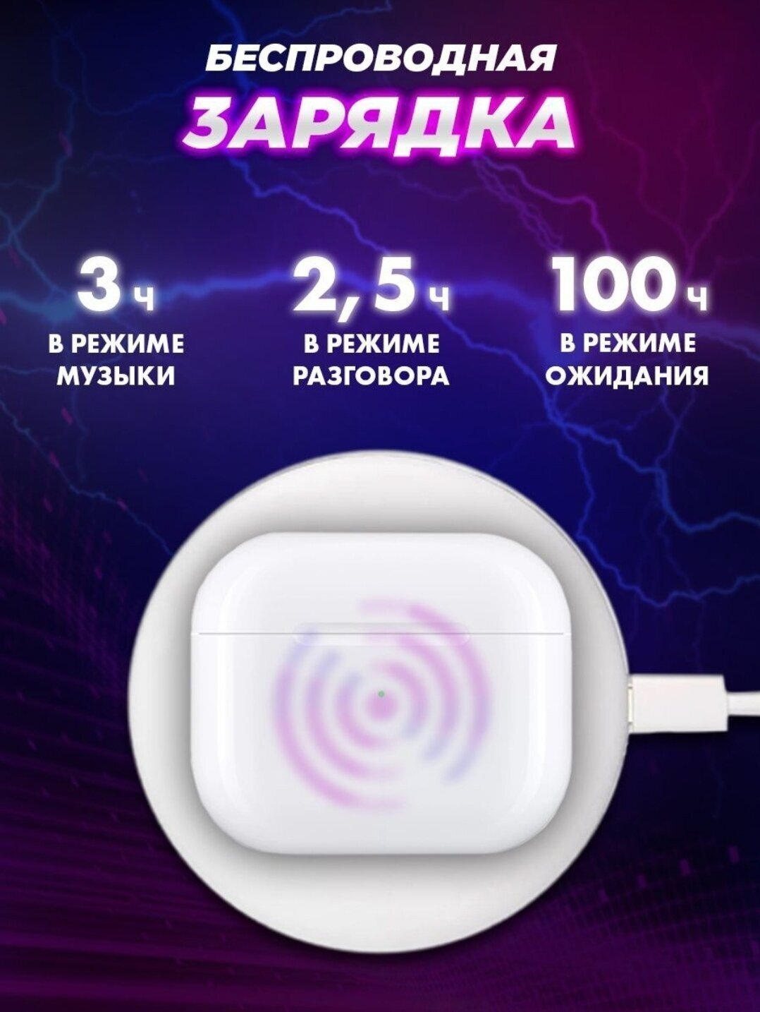 Беспроводные наушники TWS I12 / Bluetooth 5.0 для Андроиид и Эпл / Белые