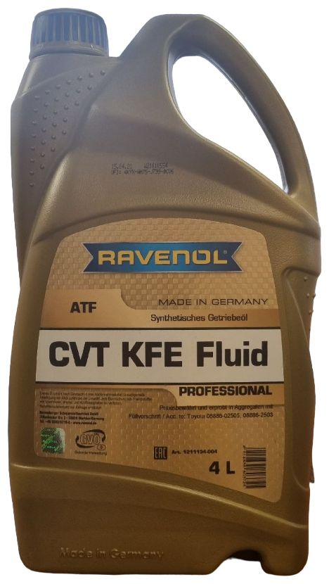 Масло трансмиссионное Ravenol CVT KFE Fluid, 4 л