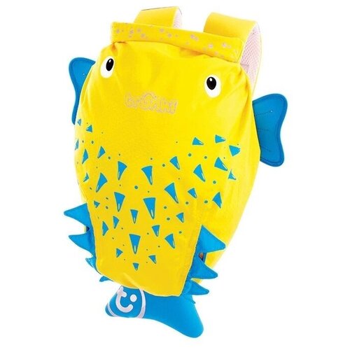 фото Рюкзак для мокрых вещей trunki рыба-пузырь spike the blow fish - medium paddlepak, желтый/голубой