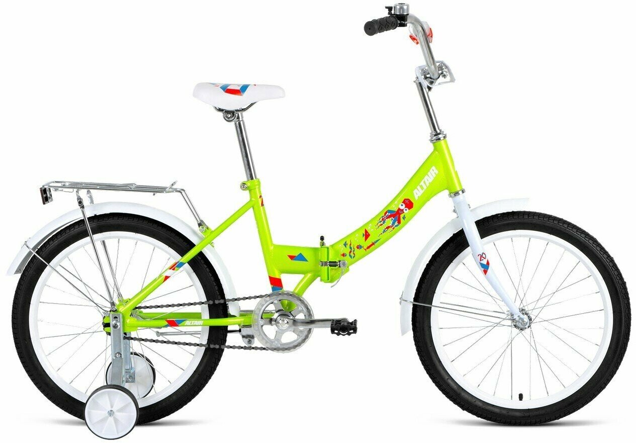 Велосипед детский складной ALTAIR CITY KIDS 20 compact (2022), 13" зеленый