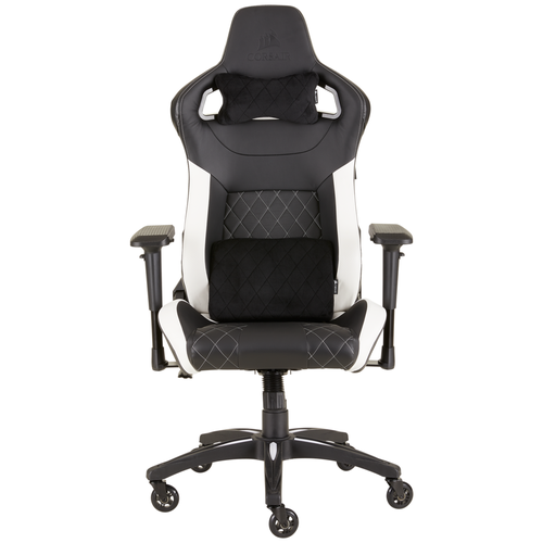 фото Компьютерное кресло corsair t1 race 2018 игровое, обивка: искусственная кожа, цвет: black/white