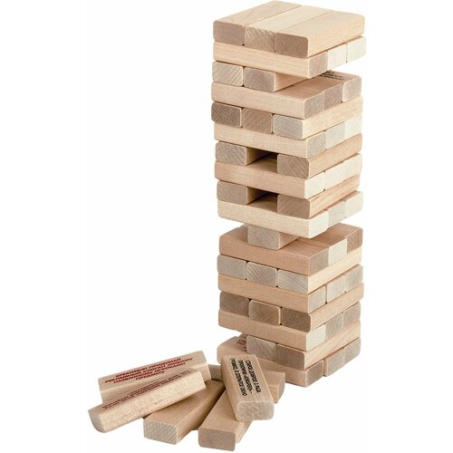 Игра настольная Башня Бам-бум неокрашенные деревянные блоки с заданиями 10 королевство 1741 1516₽