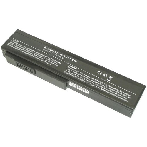 Аккумуляторная батарея для ноутбука Asus X55 M50 G50 N61 M60 N53 M51 G60 G51 5200mAh OEM черная аккумулятор для asus a32 m50 a32 n61 a33 m50 5200mah