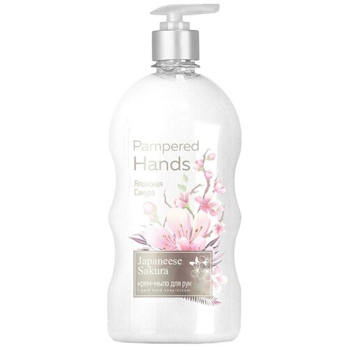 Romax Мыло жидкое Pampered hands Японская сакура, 650 мл, 650 г