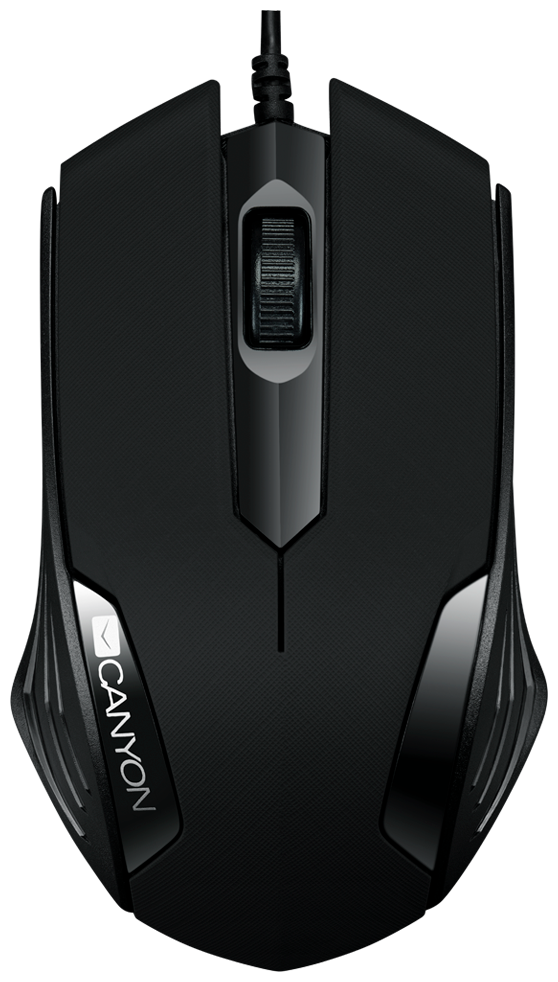 Мышь проводная Canyon CM-02, 1000dpi, USB, Черный CNE-CMS02B