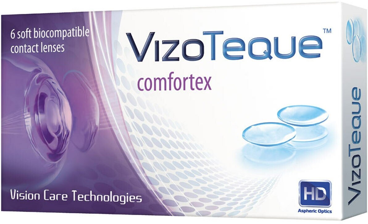 Контактные линзы VizoTeque Comfortex 6 линз R 8.6 SPH -4.00