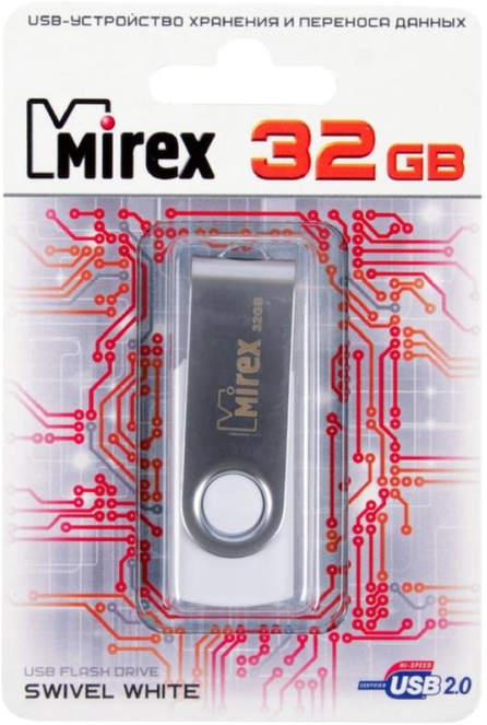 Флешка USB 8Gb Mirex Swivel 13600-FMUSWT08 белый - фото №8