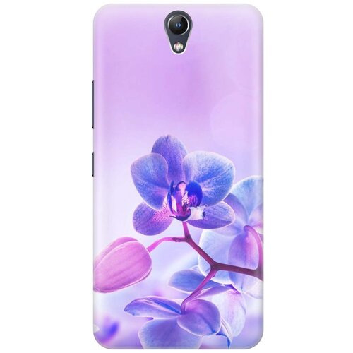 фото Cиликоновый чехол на lenovo vibe s1 / леново вайб с1 с принтом "лиловые орхидеи" gosso