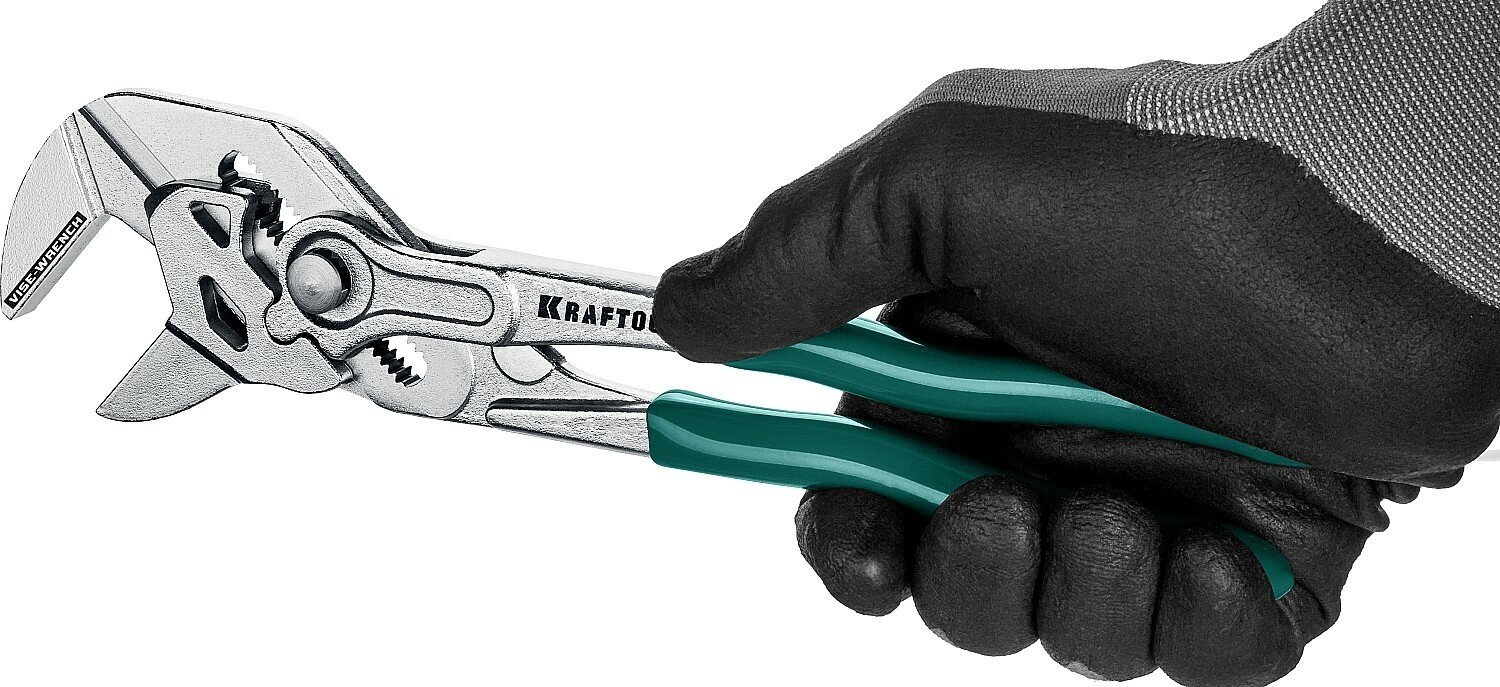 KRAFTOOL Vise-Wrench 250 мм, Клещи переставные-гаечный ключ (22065) - фотография № 4