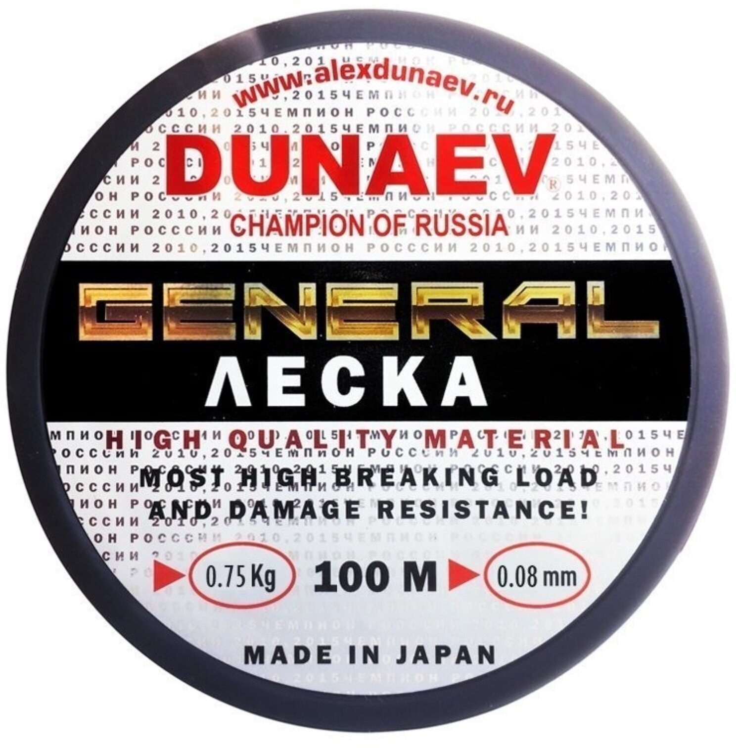 Леска Dunaev General All Round 100м 0,083мм 0.72 kg