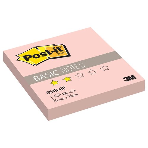 фото Post-it набор блоков-кубиков basic, 76x76 мм, 100 листов (654r) 4 шт. розовый