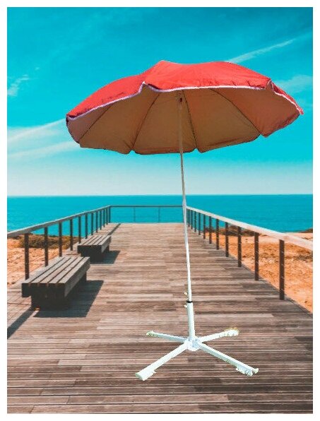 Пляжный зонт / садовый зонт диаметр 160 см - фотография № 7