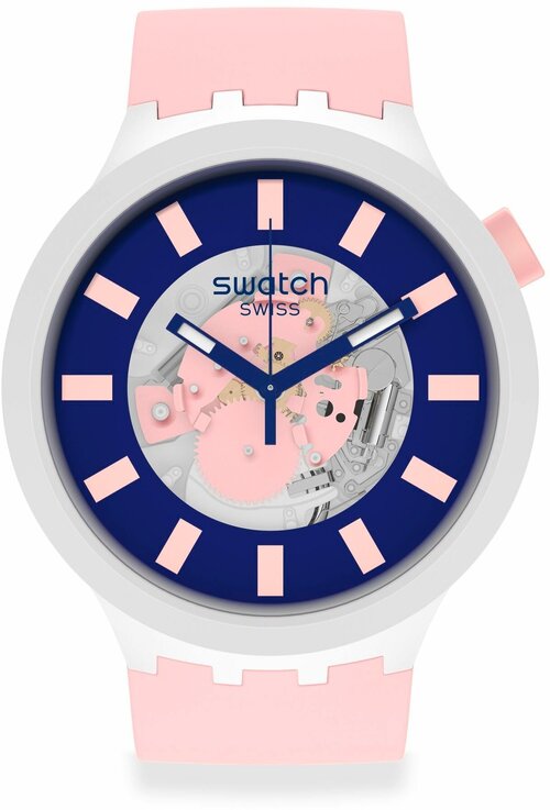 Наручные часы swatch Diver, розовый, мультиколор