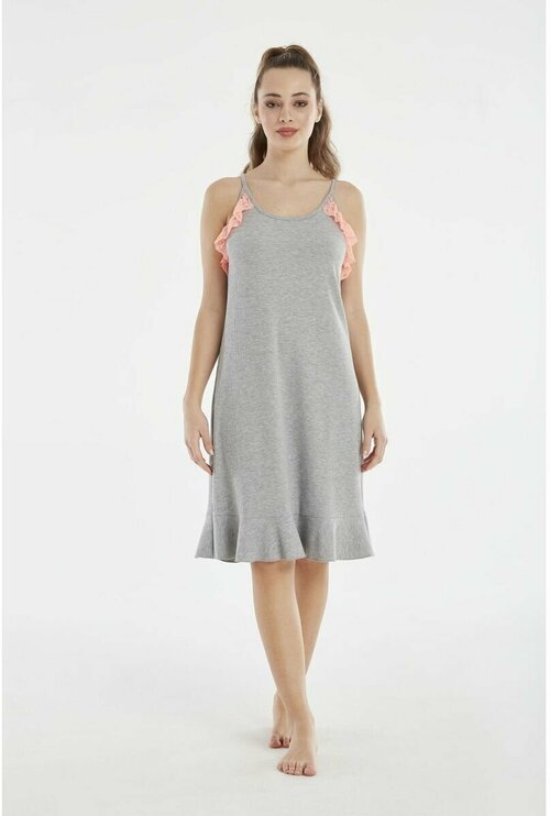 Сорочка Relax Mode, размер 44/46, серый, розовый