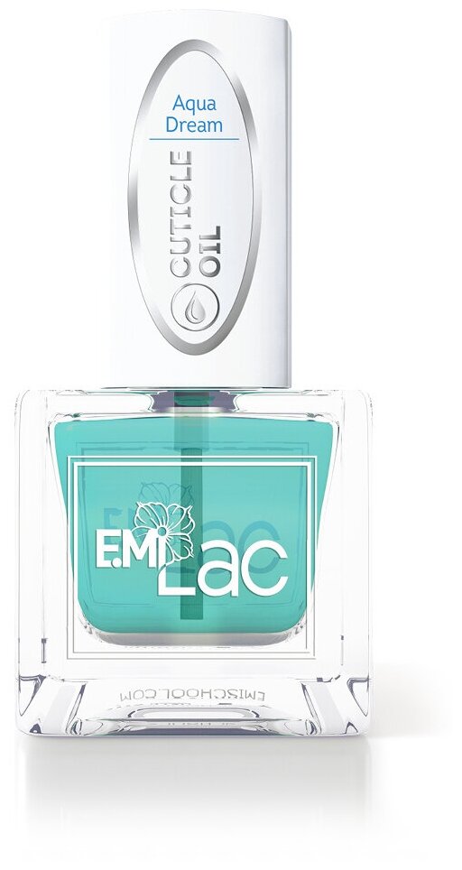 E.MiLac, Масло для ногтей и кутикулы питательное изумрудное Cuticle Oil Aqua Dream, 6 мл