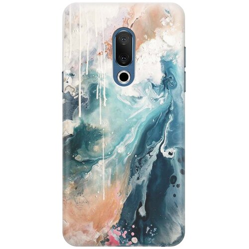 фото Re:pa накладка transparent для meizu 15 с принтом "брызги красок"