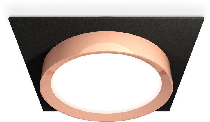 Комплект встраиваемого светильника Ambrella Light Techno Spot XC8062006 SBK/PPG черный песок/золото розовое полированное GX53 (C8062, N8126)