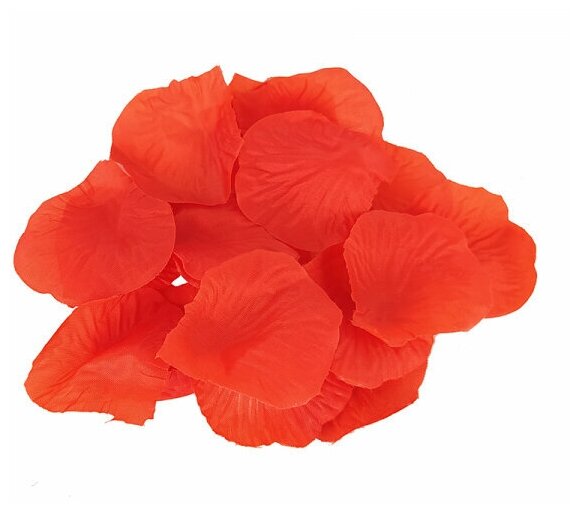 Лепестки роз красные искусственные "На свадьбу" тканевые, 100 шт, 4,5x5 см