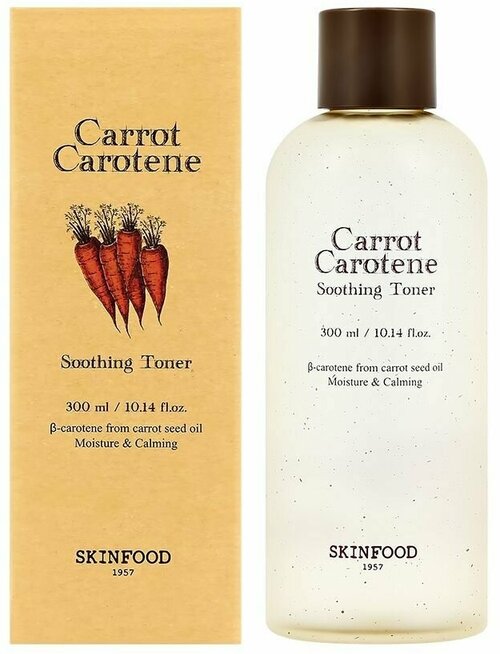 Тонер для лица SKINFOOD CARROT CAROTENE с экстрактом и маслом моркови (успокаивающий) 300 мл