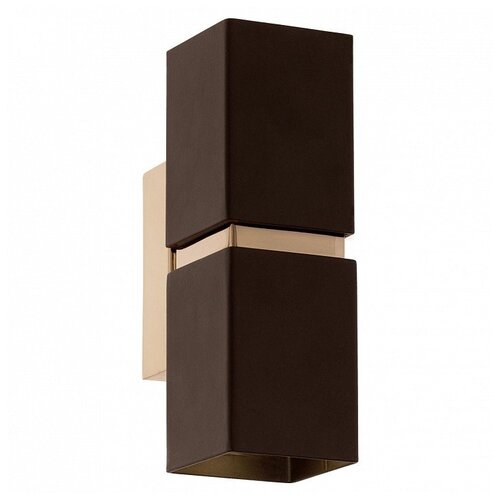 фото Бра eglo промо, 2х4w, медь, размеры (мм)-55x170x85, 3200к, плафон - черный