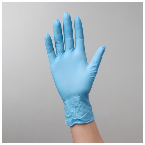 Нитриловые перчатки лето Усиленные, текстурированные на пальцах, р. S 24564