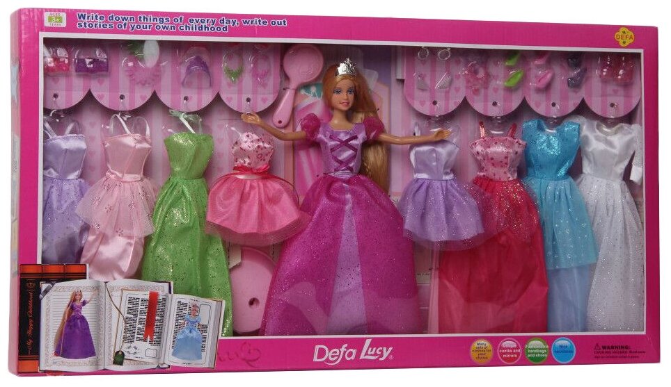 Кукла Defa Lucy Принцесса с набором платьев, 29 см, 8266