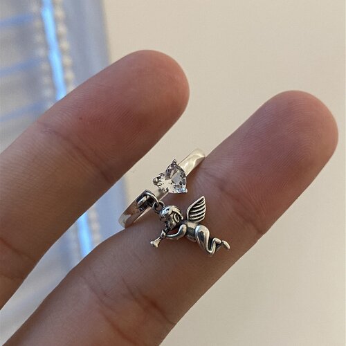 Кольцо-кулон, циркон, фианит