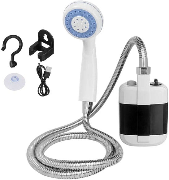 Походный переносной душ Portable Outdoor Shower с акуммулятором и USB зарядкой - фотография № 1