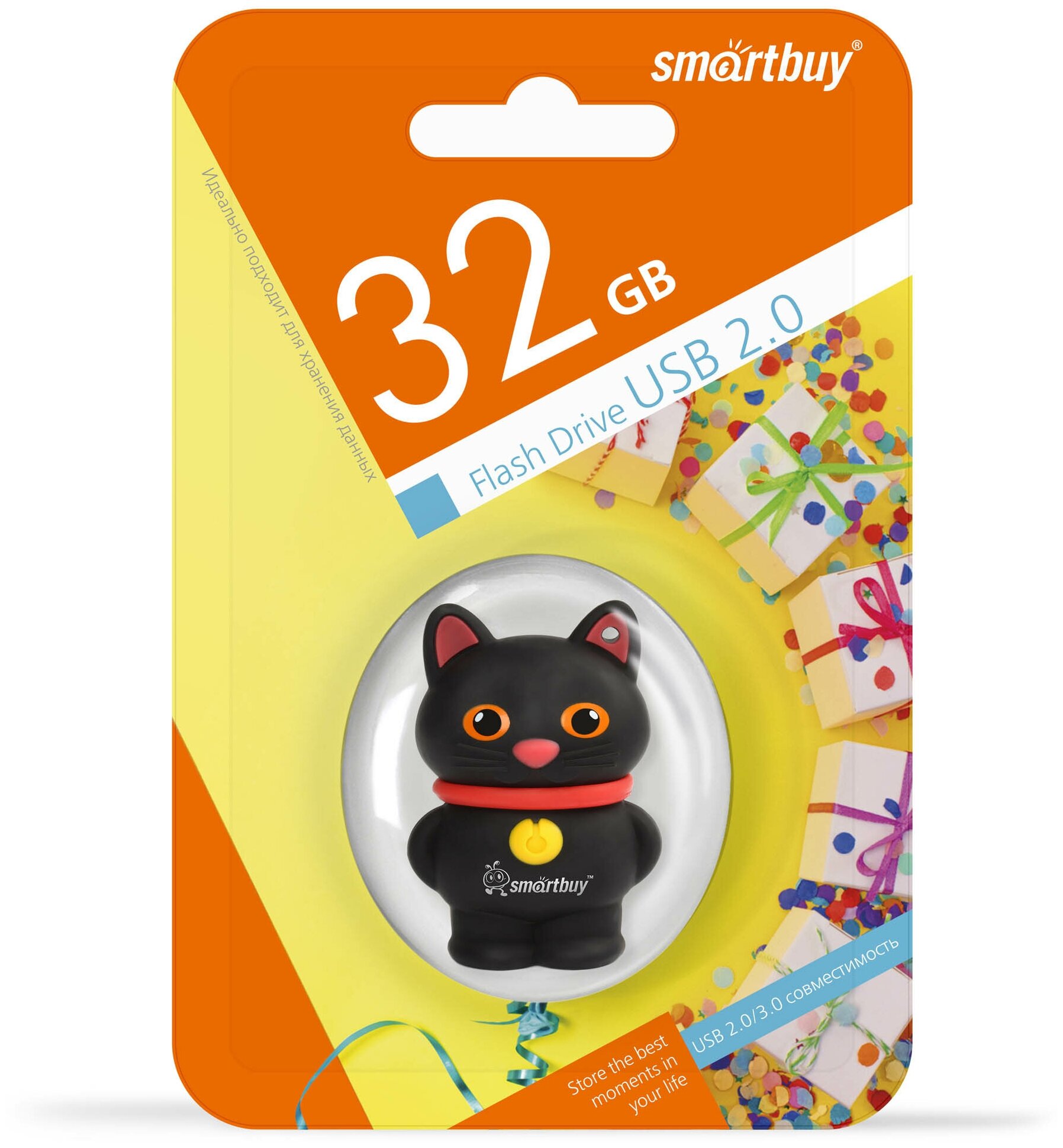Флешка SmartBuy Wild Series Catty 32 ГБ, 1 шт., черный - фотография № 11