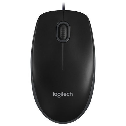 Мышь Logitech B100, черный мышь проводная logitech m100 dark grey 910 005003