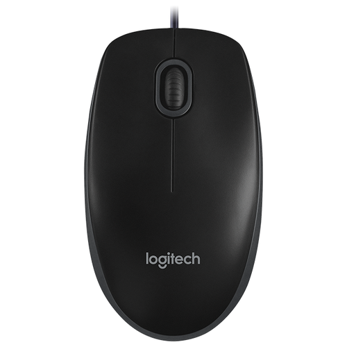 Мышь Logitech B100, черный мышь проводная logitech b100 black 910 003357