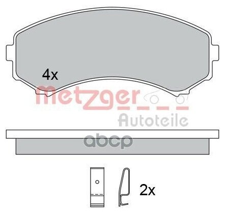 Колодки С Накладками В Сборе Для Дисковых Тормозов METZGER арт. 1170450