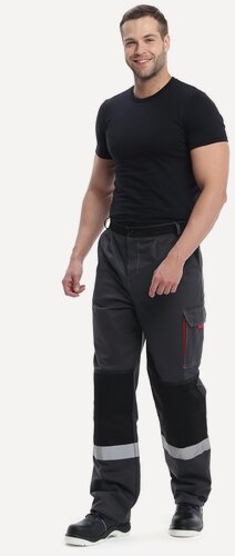 Изображение товара Брюки летние рабочие "Мир" из твил, с СОП, цвет серый (размер 44-46, рост 170-176)