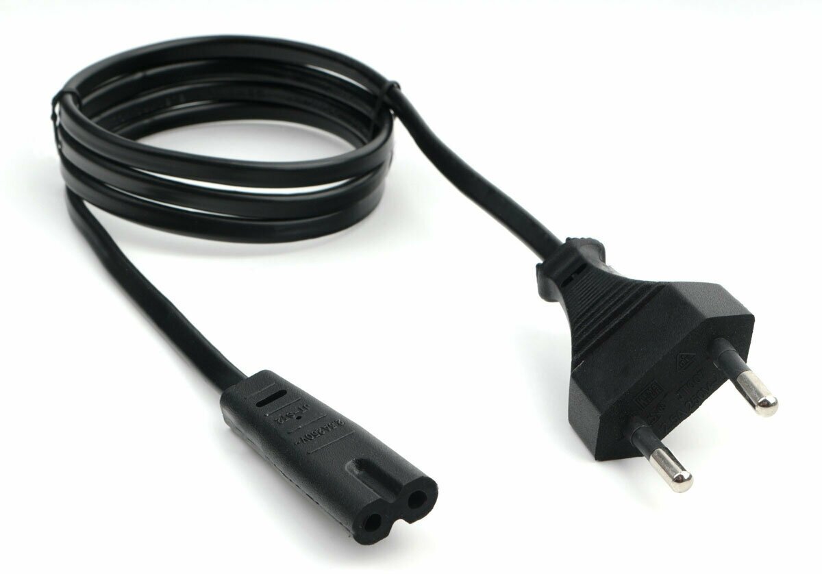 Набор из 3 штук Кабель питания аудио/видео Cablexpert PC-184-VDE-1M, 1 м, CEE 7/16 - C7, VDE, 2-pin, 2х0,75, черный