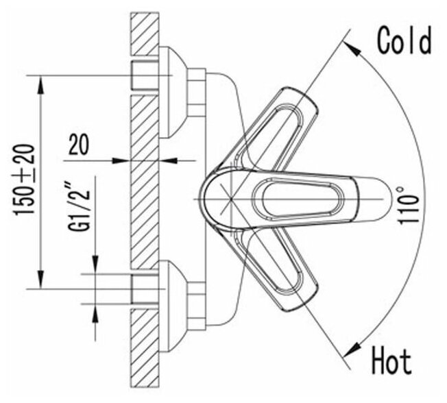 Смеситель Lemark Omega LM3102C для ванны